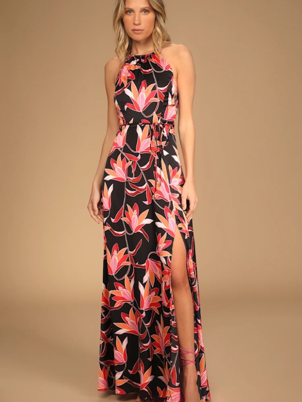 Lulus halter maxi dress